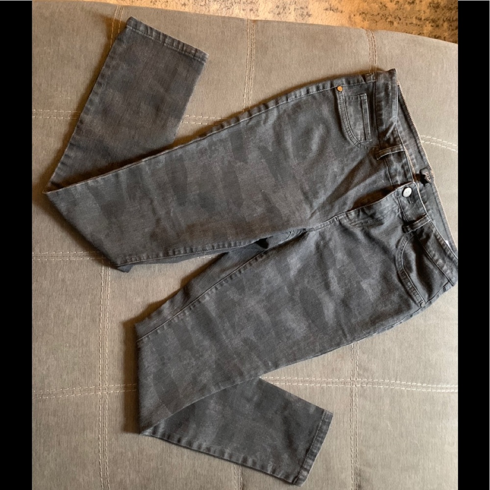 Distressed Camo Jeans